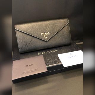 プラダ(PRADA)のPRADA プラダサフィアーノ長財布・パスケース付 ブラック新品未使用♪(財布)