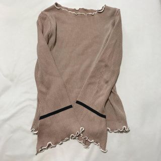 ニット　ピンクベージュ　美品(ニット/セーター)