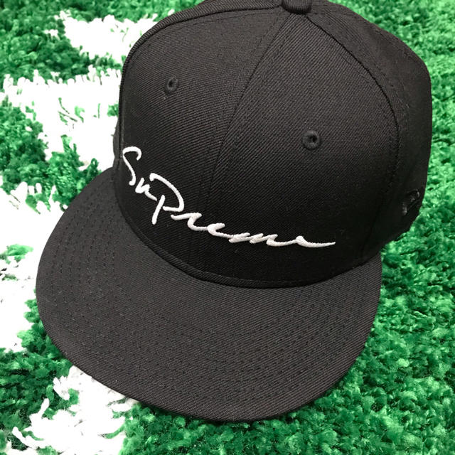 supreme classic script logo cap newera