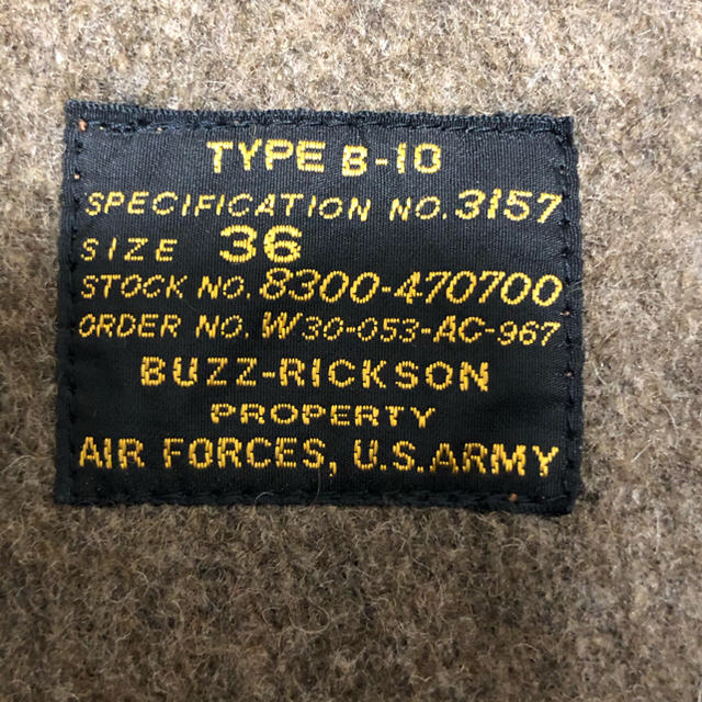 Buzz Rickson's(バズリクソンズ)のバズリクソンズ　フライトジャケット　B-10 メンズのジャケット/アウター(フライトジャケット)の商品写真