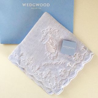 ウェッジウッド(WEDGWOOD)のWedgwood タオルハンカチ(ライトブルー)(ハンカチ)