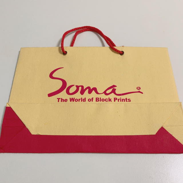 【未使用】Soma ソーマ インド ブロックプリント 花柄ストール レディースのファッション小物(ストール/パシュミナ)の商品写真