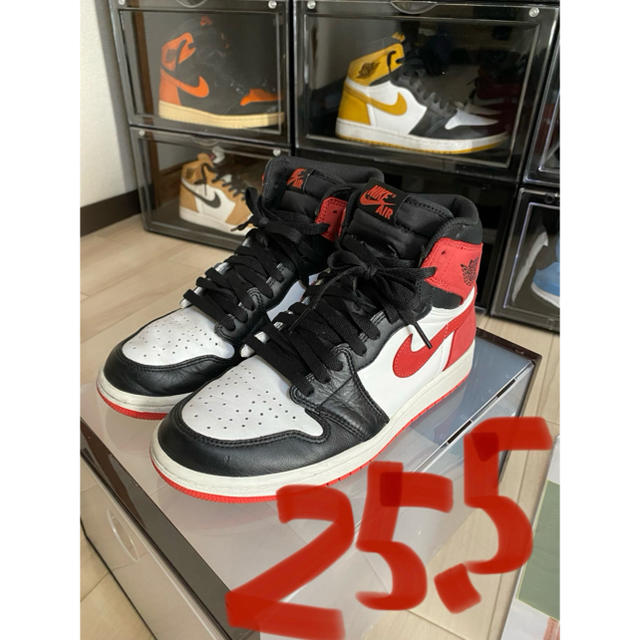 NIKE  jordan1  track red トラックレッド　25.5