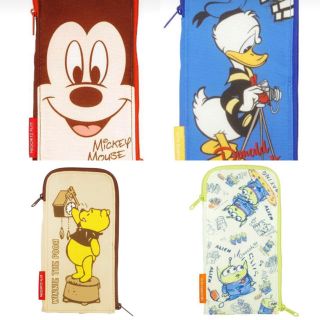 ディズニー(Disney)の【新品】ミッキー&ミニー、ドナルド、プーさん、グリーンメン セット★ペンケース(ペンケース/筆箱)