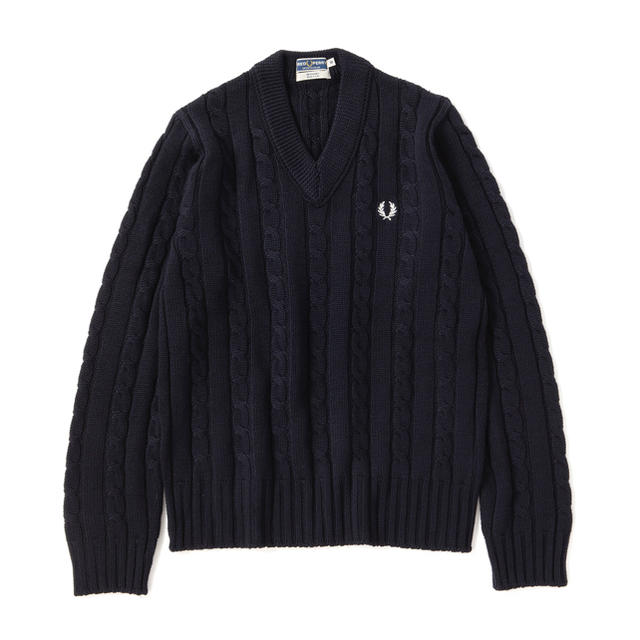 FRED PERRY - ケーブル Vネックニットの通販 by めいめい's shop FRED PERRY - ケーブル Vネックニットの通販 by めいめい's shop