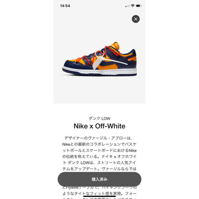 Nike×off-whiteコラボ　ダンクlow 26.5cm