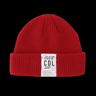 トゥエンティーフォーカラッツ(24karats)のCLAIR DE LUNE Knit Cap RED(ニット帽/ビーニー)