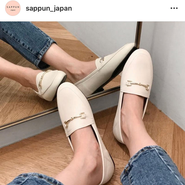 sappun 白 ローファー レディースの靴/シューズ(ローファー/革靴)の商品写真