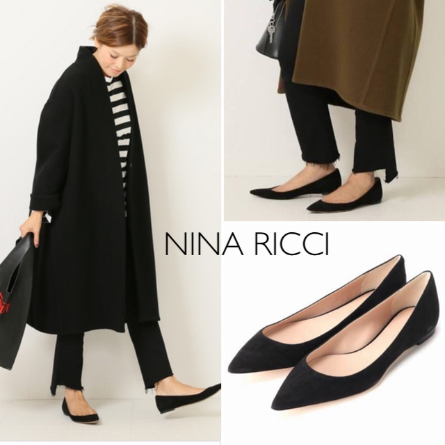 レディース新品⭐️定価73700円／*NINA RICCI フラット シューズ