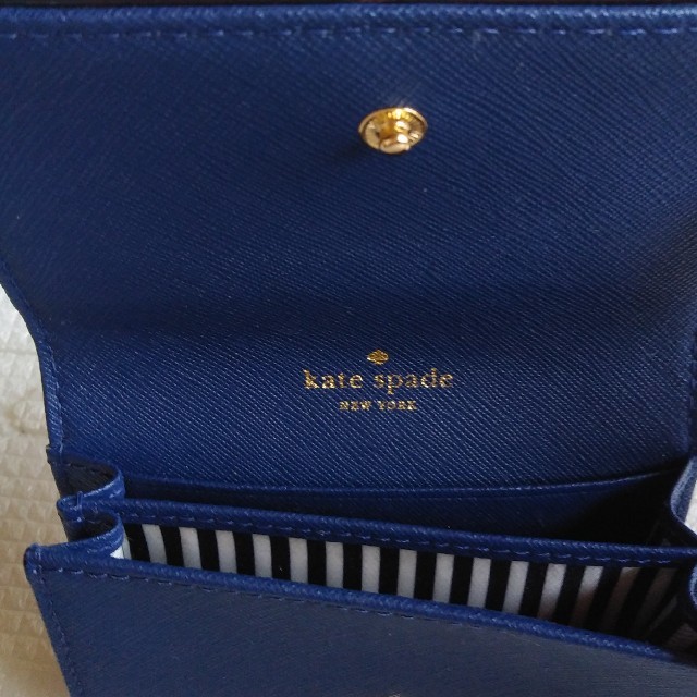 kate spade new york(ケイトスペードニューヨーク)の【ほぼ未使用】kate spade NEW YORK カードケース ネイビー レディースのファッション小物(名刺入れ/定期入れ)の商品写真