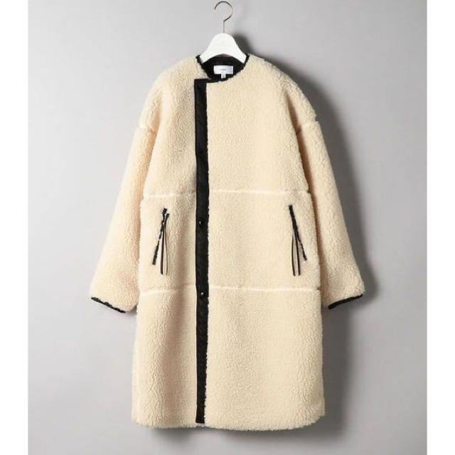 nmmaaの部屋未使用級✨ハイク FAUX SHEARLING COAT ボアコート 白 1