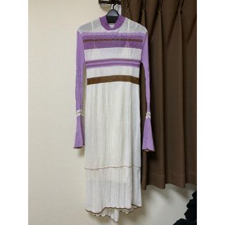 マメ(mame)のmame kurogouchi 19SS ニット　ワンピース(ひざ丈ワンピース)