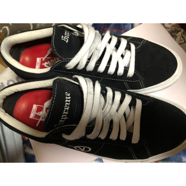 Supreme(シュプリーム)の【中古】 supreme vans 28.0cm 黒 スエード メンズの靴/シューズ(スニーカー)の商品写真