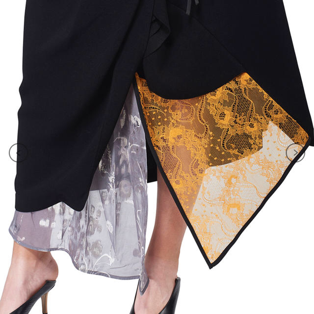 新品未使用　mame SILK LAME PRINT LAYERED SKIRT 1