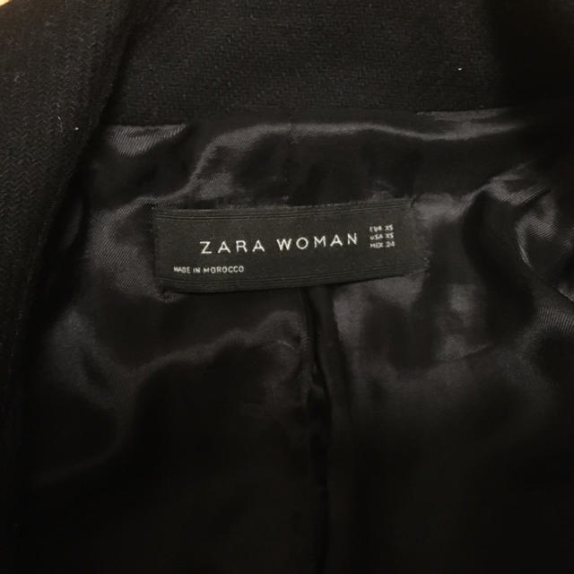 ZARA(ザラ)の☆激安☆【美品】ZARA WOMAN/ピーコート黒【XS】レディース  レディースのジャケット/アウター(ピーコート)の商品写真