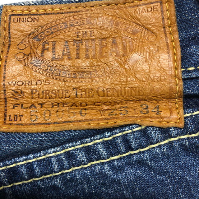 THE FLAT HEAD(フラットヘッド)のまりお様　フラットヘッドボタンダウンデニム　W25L34 メンズのパンツ(デニム/ジーンズ)の商品写真