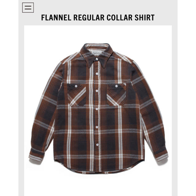 メンズ【新品】ワコマリア FLANNEL REGULAR COLLAR SHIRT