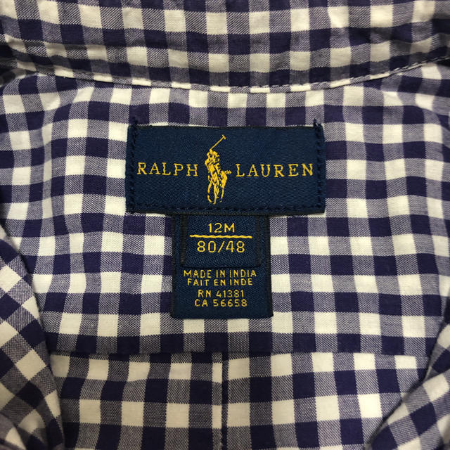 POLO RALPH LAUREN(ポロラルフローレン)のポロ ラルフローレン チェックシャツ キッズ/ベビー/マタニティのベビー服(~85cm)(シャツ/カットソー)の商品写真