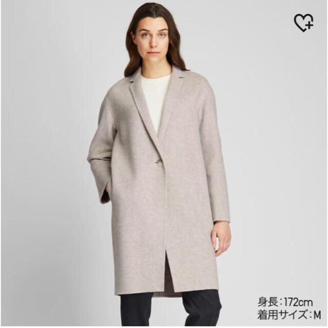 UNIQLO(ユニクロ)の早い物勝ち！最終値下げ！完売商品【新品】ユニクロ　ダブルフェイスコクーンコート　 レディースのジャケット/アウター(ロングコート)の商品写真