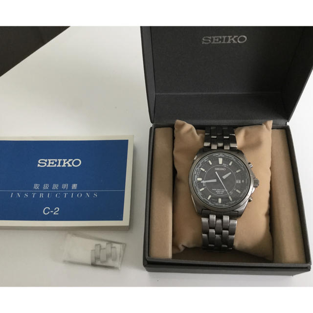 SEIKO SPIRIT ワールドタイム ソーラー 電波 腕時計 SBFT003