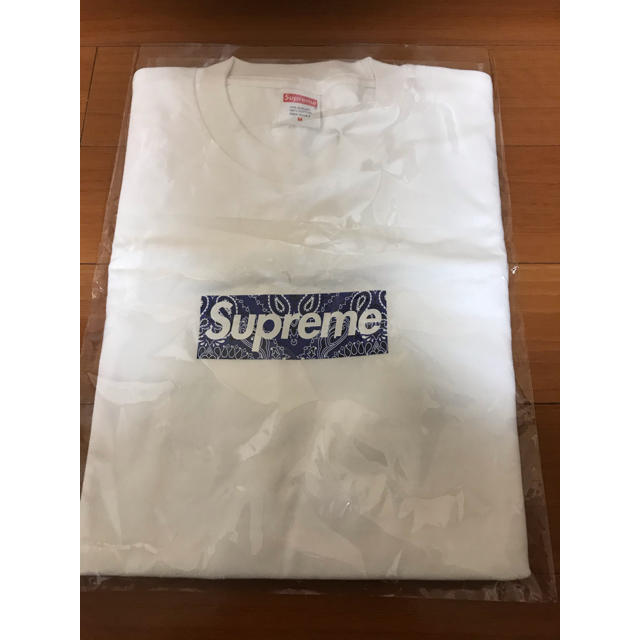 Tシャツ/カットソー(半袖/袖なし)最終値下げ supreme bandana box logo tee M 白