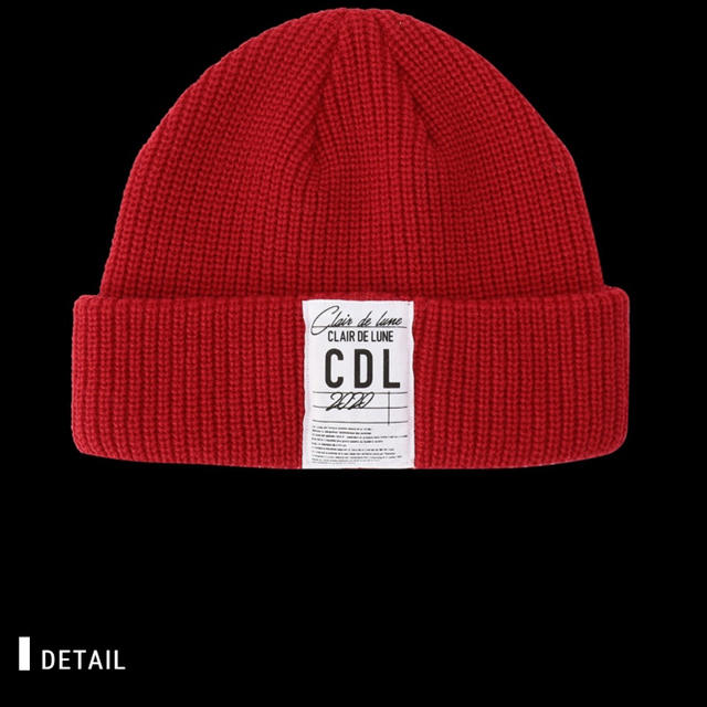 三代目 J Soul Brothers(サンダイメジェイソウルブラザーズ)のCLAIR DE LUNE Knit Cap ニットキャップ　赤 メンズの帽子(ニット帽/ビーニー)の商品写真