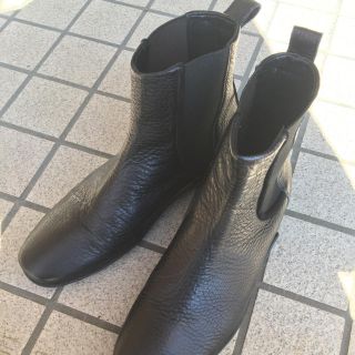 EMPORIO ARMANI 本革サイドゴアブーツ41（26-27cm）ブラウン