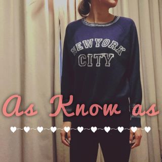 アズノウアズ(AS KNOW AS)のNew York ロゴセーター(ニット/セーター)