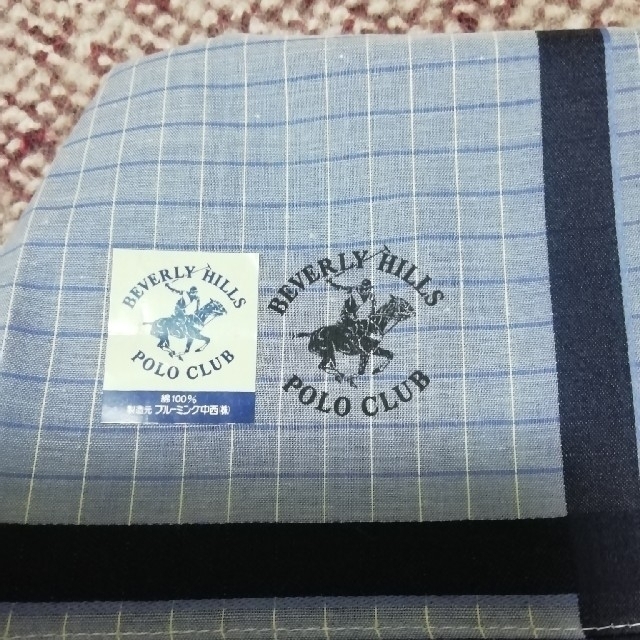 BEVERLY HILLS POLO CLUB（BHPC）(ビバリーヒルズポロクラブ)の💛新品💛POLO  CLUB   ハンカチ メンズのファッション小物(ハンカチ/ポケットチーフ)の商品写真