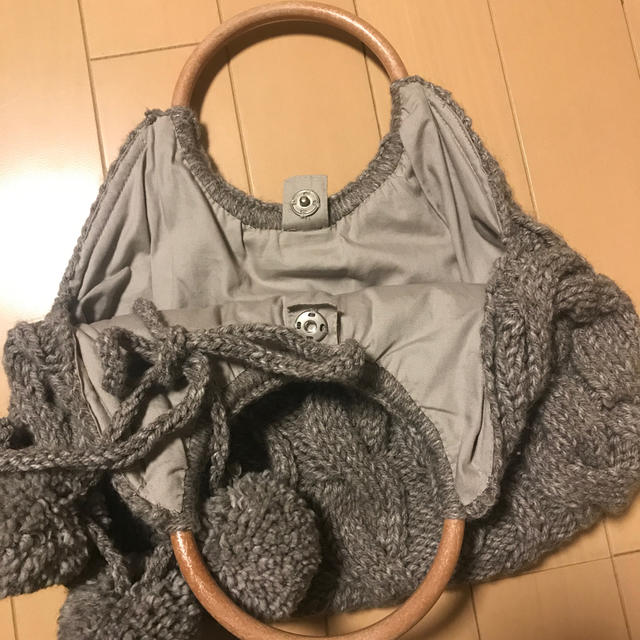 MUJI (無印良品)(ムジルシリョウヒン)の【ママみる様専用】　無印   ニットバッグ レディースのバッグ(その他)の商品写真