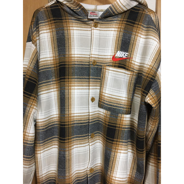 Supreme(シュプリーム)のSupreme×NIKE plaid hooded sweatshirt M メンズのトップス(パーカー)の商品写真