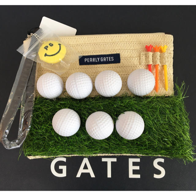 新品 PEARLY GATES 芝生ブロードバック ゴルフポーチ パーリーゲイツ