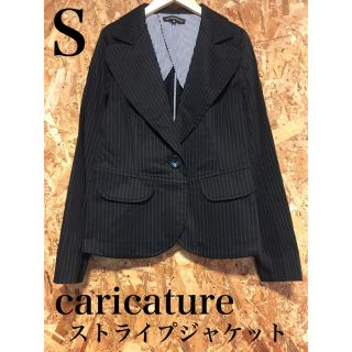 caricature ストライプジャケット s(テーラードジャケット)