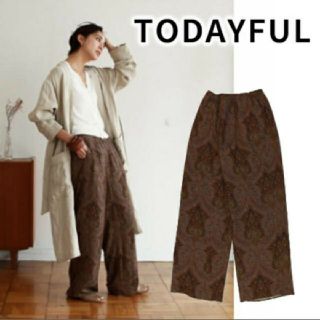 トゥデイフル(TODAYFUL)のTODAYFUL ペイズリーラフパンツ(カジュアルパンツ)