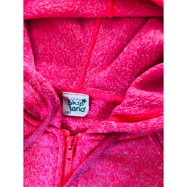 Skip Land(スキップランド)のピンクパーカー　　サイズ120 キッズ/ベビー/マタニティのキッズ服女の子用(90cm~)(ジャケット/上着)の商品写真