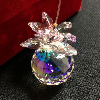 新品 本物 ピンクオーロラ SWAROVSKI 飾り スワロフスキー(モビール)