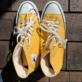 コンバース(CONVERSE)のconverse ハイカット　黄色(スニーカー)