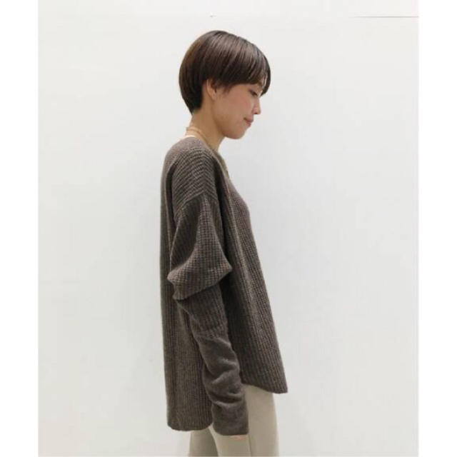 L'Appartement DEUXIEME CLASSE(アパルトモンドゥーズィエムクラス)のアパルトモン L'Appartement THERMAL KNIT ブラウン レディースのトップス(ニット/セーター)の商品写真