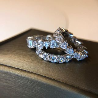 ハリーウィンストン(HARRY WINSTON)の最高級sonaダイヤモンド ハートシェイプフルエタニティ♡(リング(指輪))