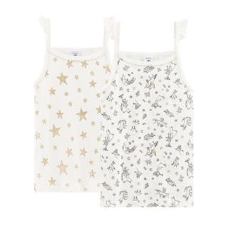 プチバトー(PETIT BATEAU)のmini様専用♡8ans プチバトー プリントキャミソール２枚組(下着)