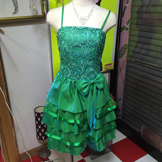 緑紫ドレス 専用出品(ミディアムドレス)