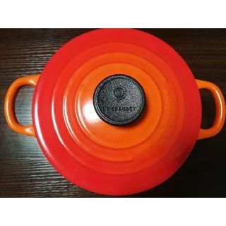 ルクルーゼ(LE CREUSET)のル・クルーゼ　ココット ロンド 16cm　オレンジ(鍋/フライパン)