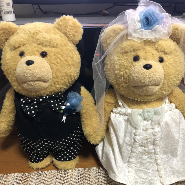 ウェディング結婚式用 テッドアレンジ オーダーメイド ペアテディーベアー