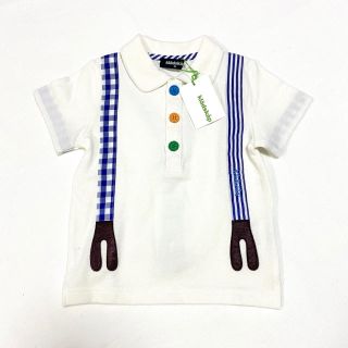 クレードスコープ(kladskap)の【クレードスコープ】新品☆ ポロシャツ Tシャツ 半袖 サスペンダー 90(Tシャツ/カットソー)