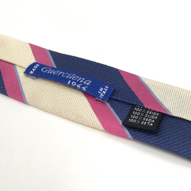 ■1月中旬頃までの出品■グエルチレーナ　ネクタイ 斜めストライプ　イタリア製 メンズのファッション小物(ネクタイ)の商品写真