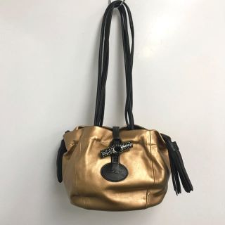 ロンシャン(LONGCHAMP)の■1月中旬頃までの出品■ ロンシャン　ショルダーバッグ　ゴールド　レザー(ショルダーバッグ)