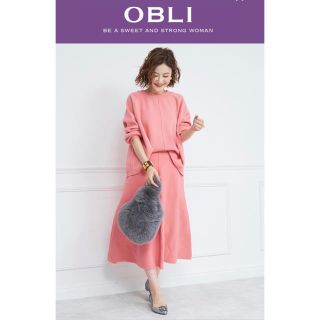 obliオブリー　ニットセットアップ　pink新品