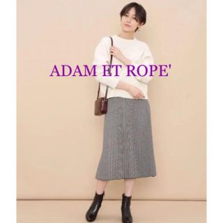 アダムエロぺ(Adam et Rope')の未使用☆完売 ADAM ET ROPE' チェックプリーツスカート＊大人っぽい(ひざ丈スカート)