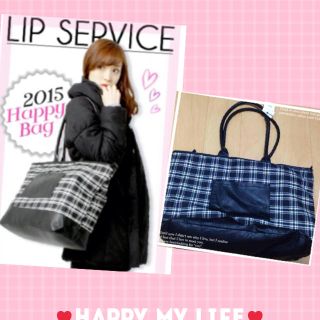 リップサービス(LIP SERVICE)の未使用 リップサービス チェック バック(トートバッグ)