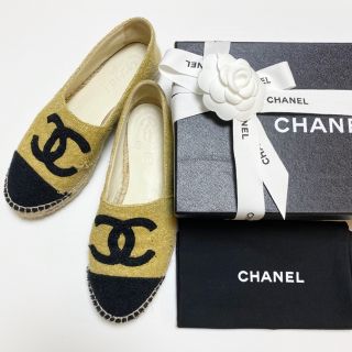 シャネル(CHANEL)のCHANELエスパドリーユ38(スリッポン/モカシン)